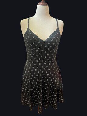 Nine Britton Black Polka Dot Fit & Flare Dress LF Boutique Size Large-Petite